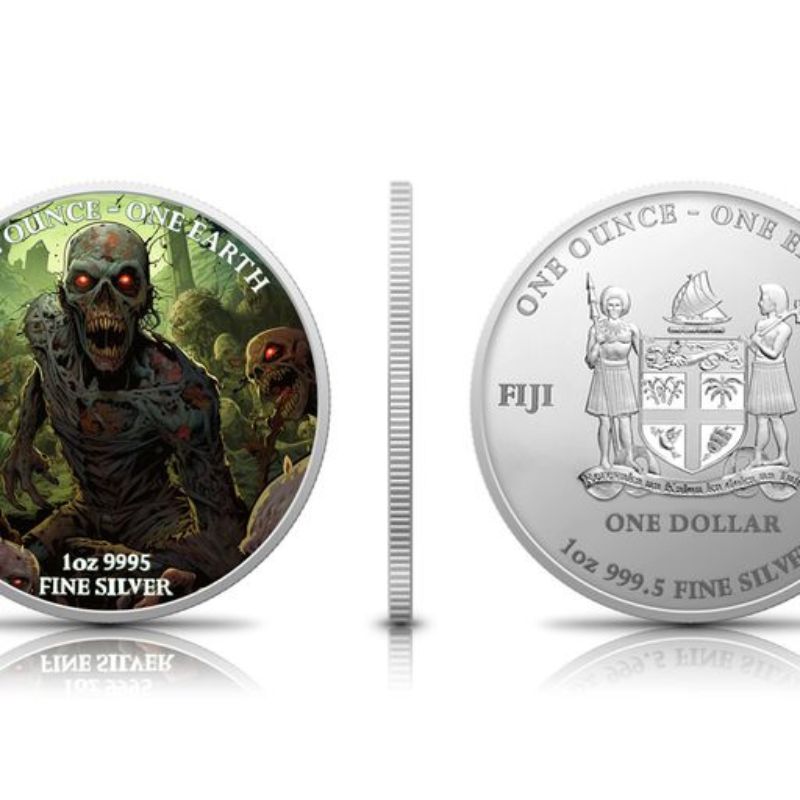 2022 Fiji One Earth Zombies Edition 1 oz Silver Coin