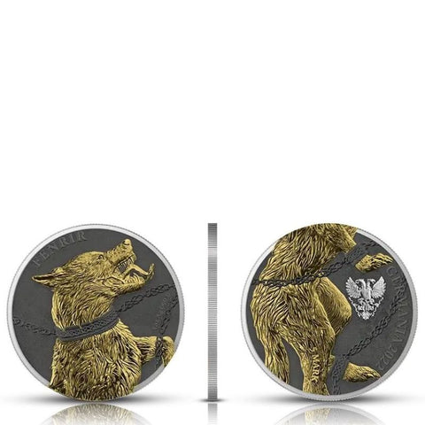 2022 1oz Germania Beasts: Fenrir Geminus .9999 Silver Round Two Piece Set