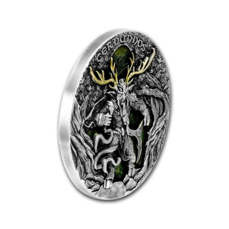 2022 Niue Cernunnos Antique Finish 2oz Silver Coin