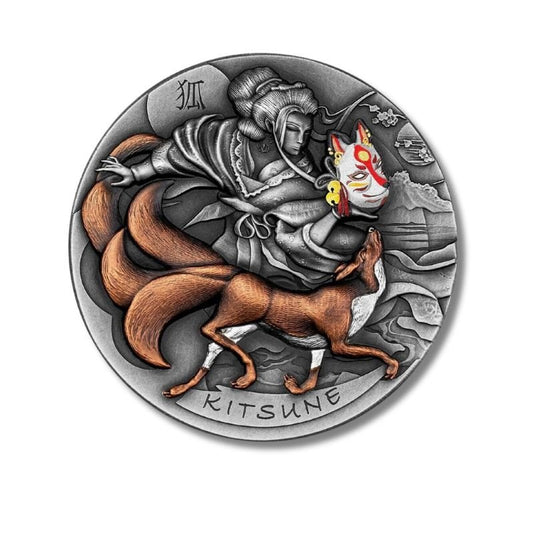 2022 Niue Kitsune 2oz Silver High Relief Coin