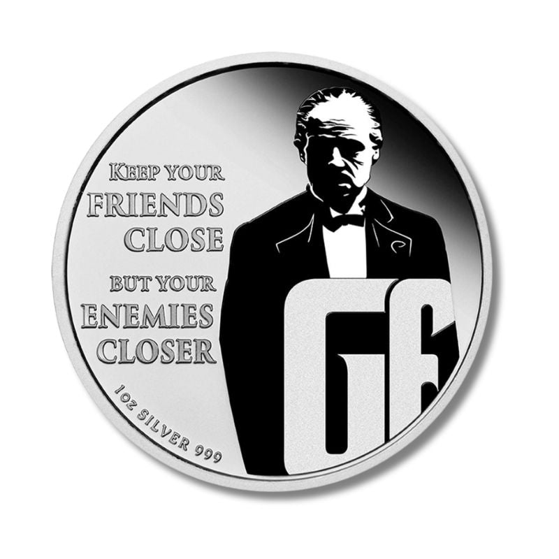 2022 Niue The Godfather 50th Ann. 1oz Silver Colorized Coin