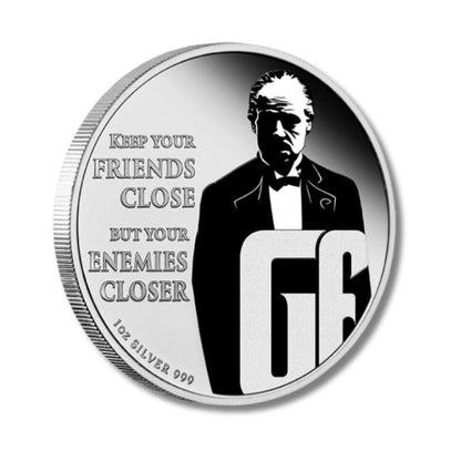 2022 Niue The Godfather 50th Ann. 1oz Silver Colorized Coin