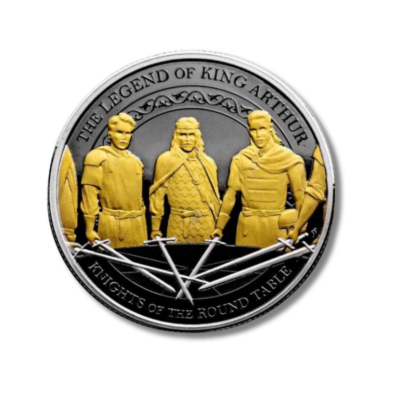 2022 Samoa King Arthur 4x1oz Silver Black Proof Coin Set