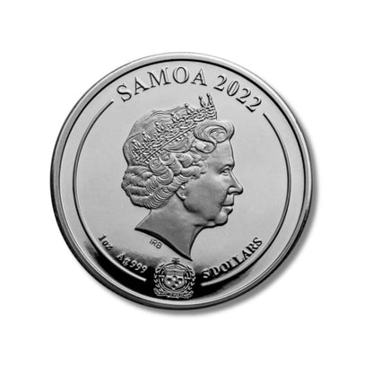 2022 Samoa King Arthur 4x1oz Silver Black Proof Coin Set