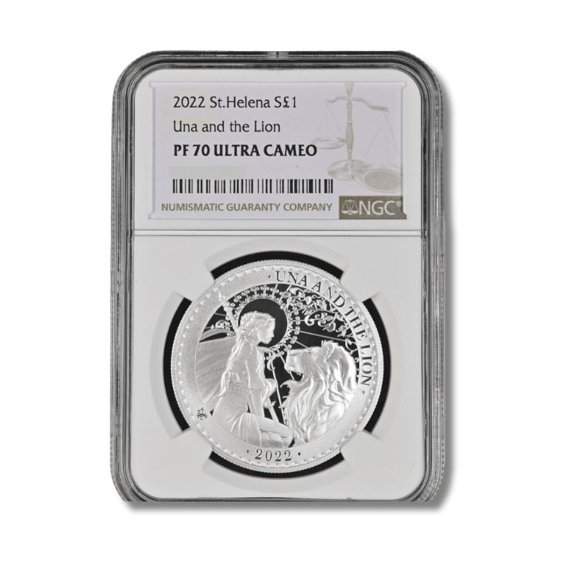 2022 St. Helena Una & The Lion 1oz Silver Coin NGC PF 70 UCAM