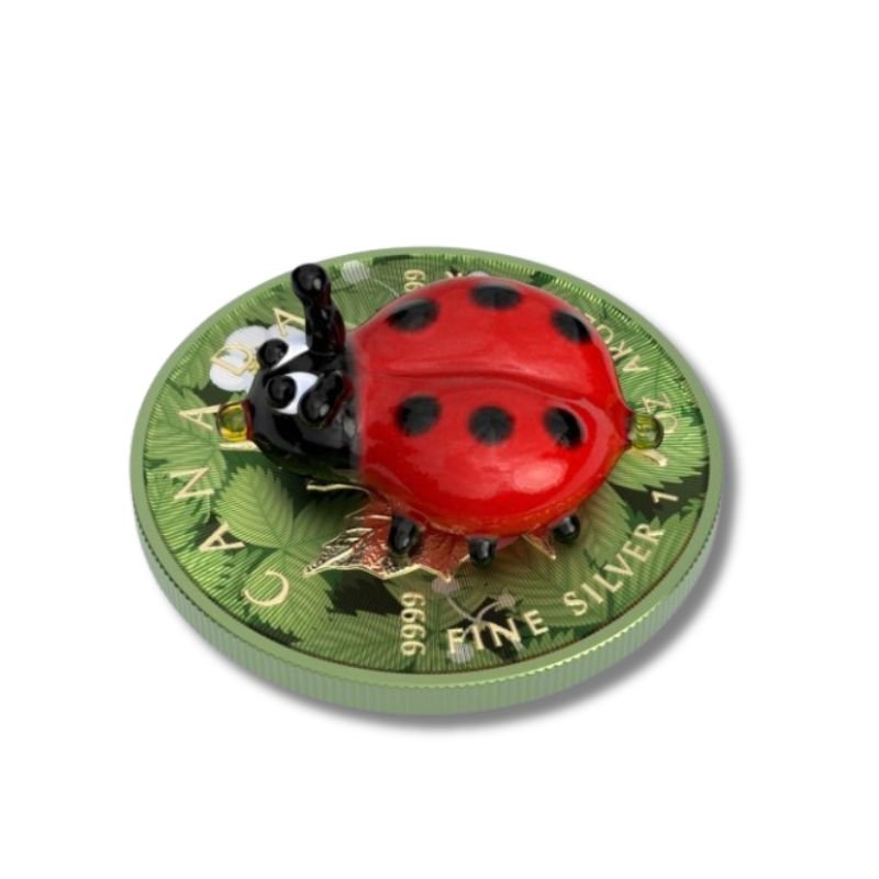 2022 $5 Murano Ladybug 1 oz Silver Coin