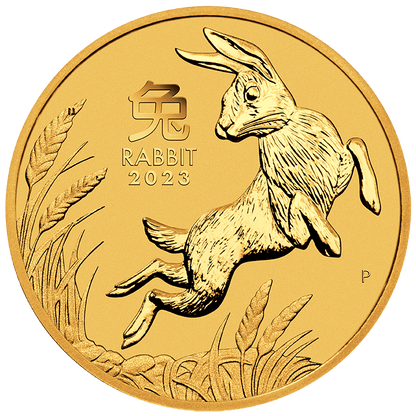 2023 1/2 oz Australia Lunar Series III Year of the Rabbit .9999 Gold BU Coin Captain’s Chest Bullion