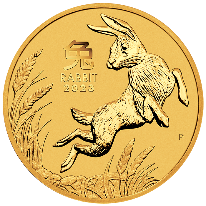 2023 1/2 oz Australia Lunar Series III Year of the Rabbit .9999 Gold BU Coin Captain’s Chest Bullion