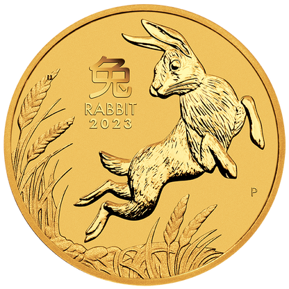 2023 1/2 oz Australia Lunar Series III Year of the Rabbit .9999 Gold BU Coin Captain’s Chest Bullion