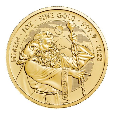 2023 1 oz Great Britain Merlin .9999 Gold BU Coin