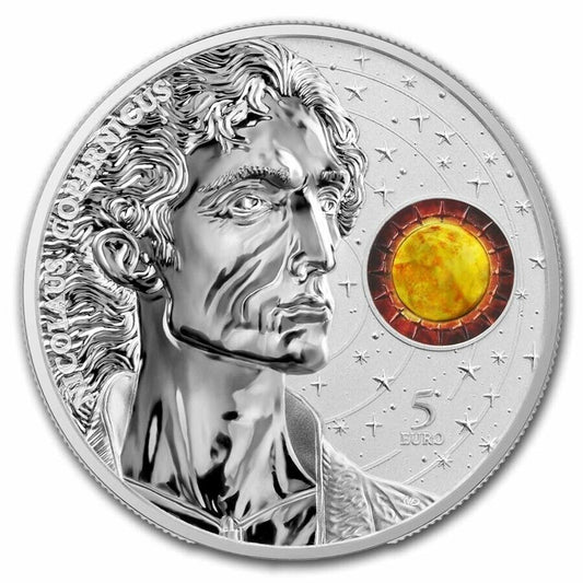 2023 1 oz Silver Germania Mint - Copernicus - Kopernikus Malta w/display Captain’s Chest Bullion