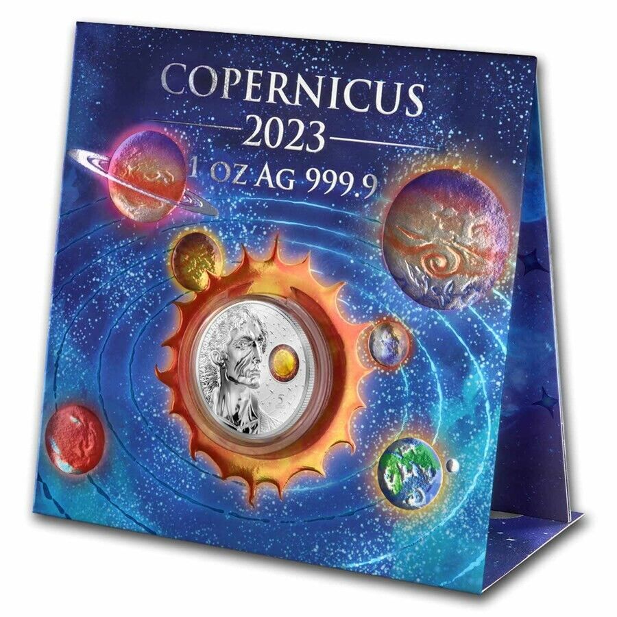 2023 1 oz Silver Germania Mint - Copernicus - Kopernikus Malta w/display Captain’s Chest Bullion