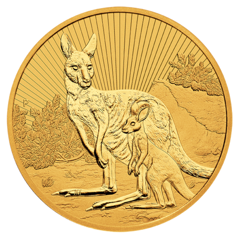 2023 2 oz Australia Mother and Baby  Kangaroo .9999 Gold BU Coin