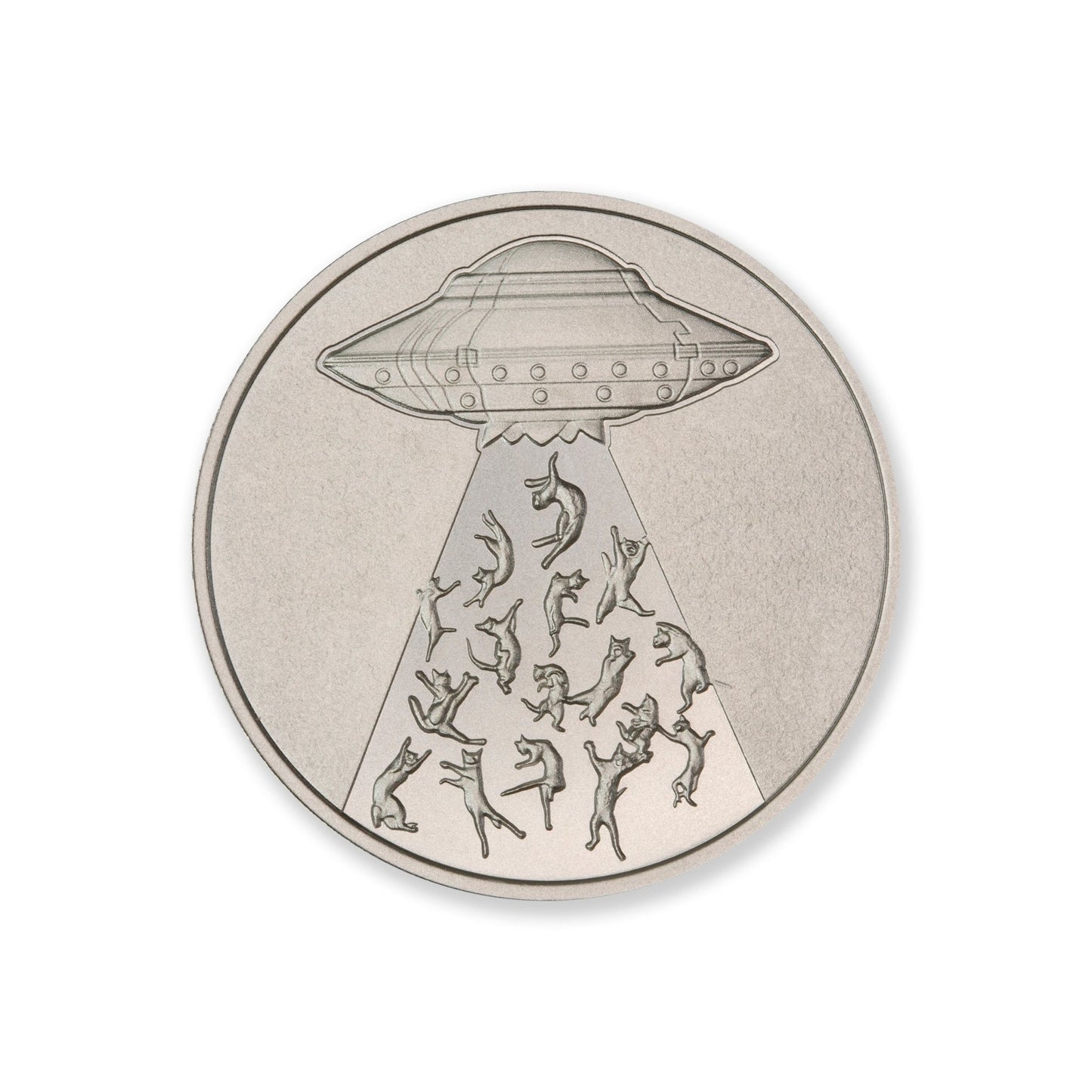 2023 Alien Abduction Cats 2 Troy Ounce 39mm Captain’s Chest Bullion