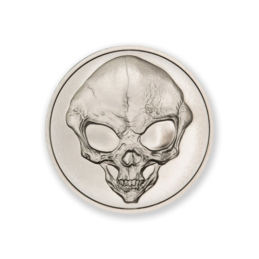 2023 Alien Skull 2 Troy Ounce 39mm Captain’s Chest Bullion