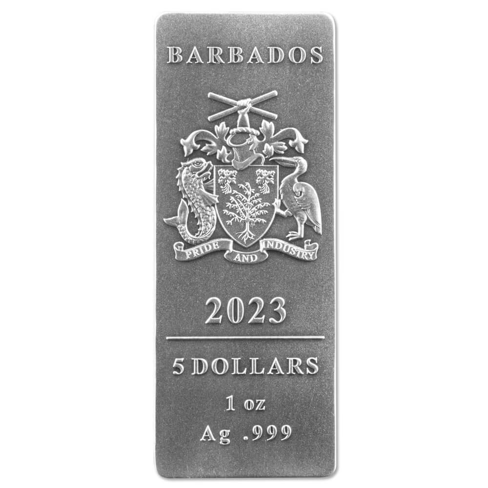 2023 Barbados American Eagle 4 BY 1 oz ingot Silver Bar Coin Set - 500 Mintage Captain’s Chest Bullion