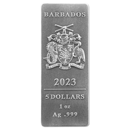 2023 Barbados American Eagle 4 BY 1 oz ingot Silver Bar Coin Set - 500 Mintage Captain’s Chest Bullion