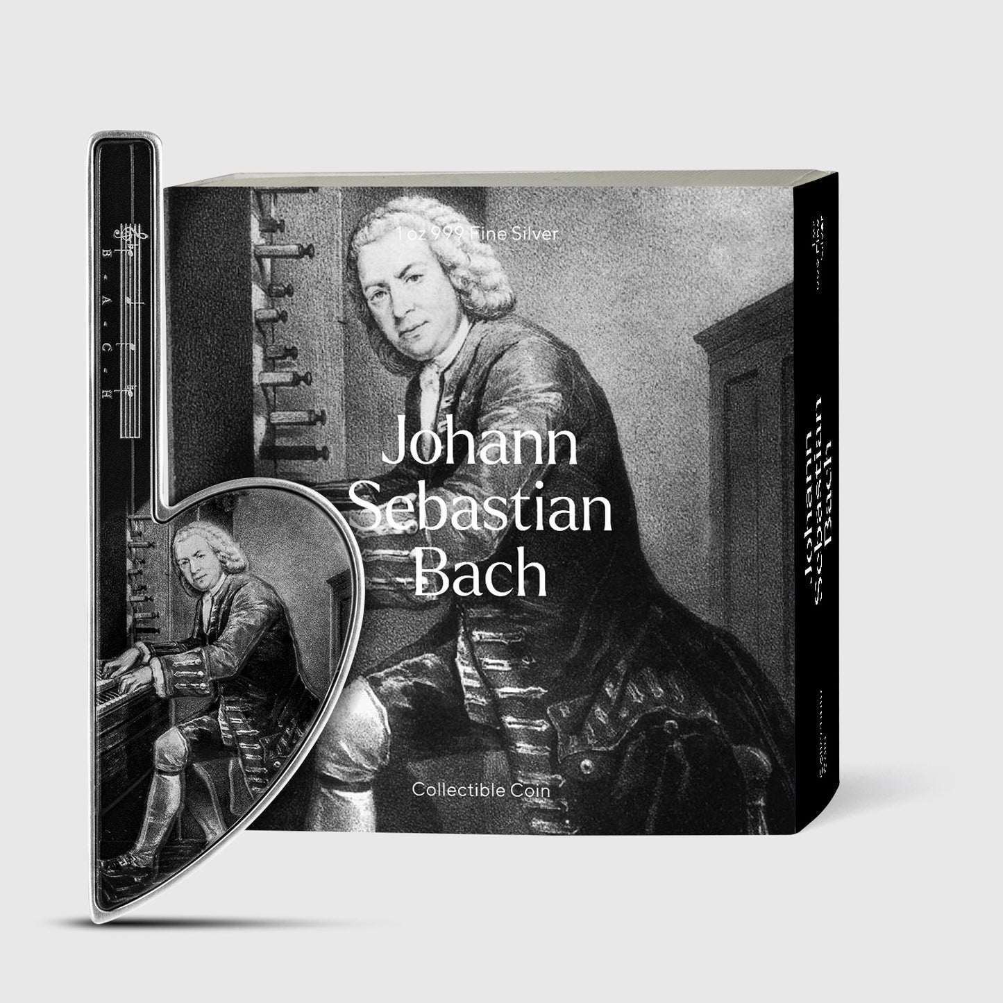 Johann Sebastian Bach 6.6oz Color Silver Copper Core Coin