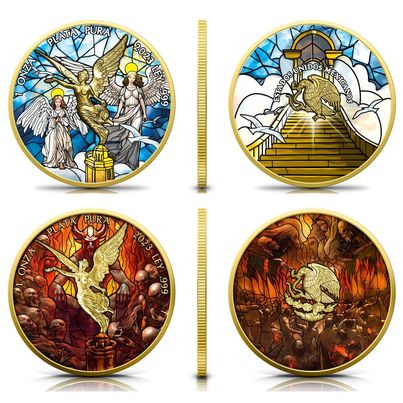 2023 Libertad Heaven and Hell Colorized Set 2x1oz coins Captain’s Chest Bullion