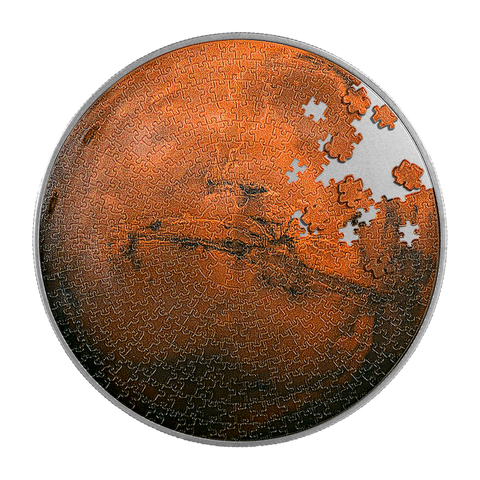 2023 Tchad Mars Puzzle 1 oz Silver Coin