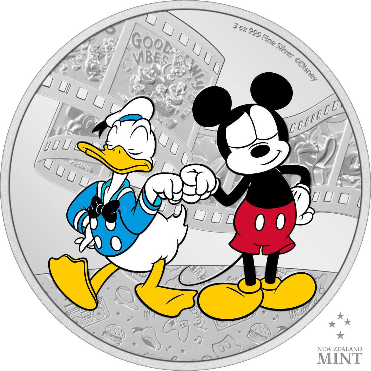 2023 Niue Disney Mickey and Friends Donald Duck and Mickey Mouse 3oz Silver Proof Captain’s Chest Bullion