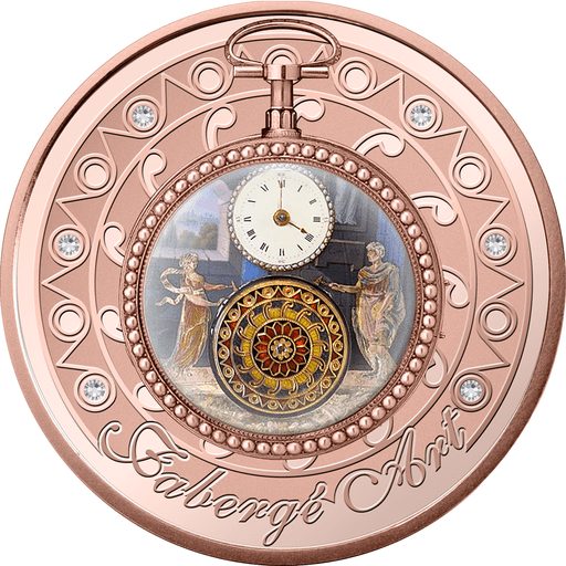 2023 Niue Faberge Pocket Watch 1 oz Silver Coin Captain’s Chest Bullion