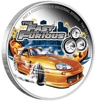 2023 Niue Fast and the Furious  Toyota Supra colorized 1 oz .999 Silver Coin Captain’s Chest Bullion