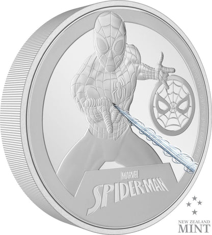 2023 Niue Marvel Classic Superheroes Spider-Man 3oz Silver Proof Coin Mint 1000 Captain’s Chest Bullion