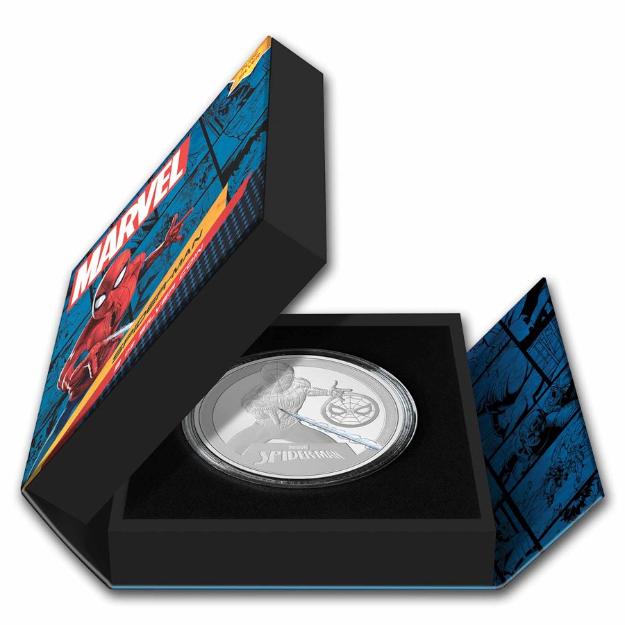 2023 Niue Marvel Classic Superheroes Spider-Man 3oz Silver Proof Coin Mint 1000 Captain’s Chest Bullion