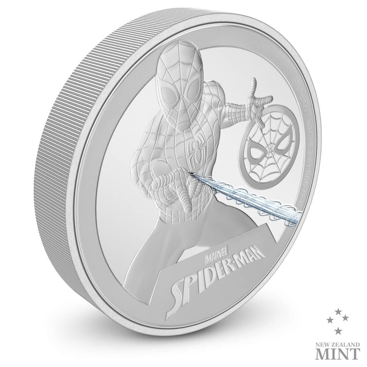 2023 Niue Marvel Classic Superheroes Spider-Man 3oz Silver Proof Coin Mint 1000 Captain’s Chest Bullion