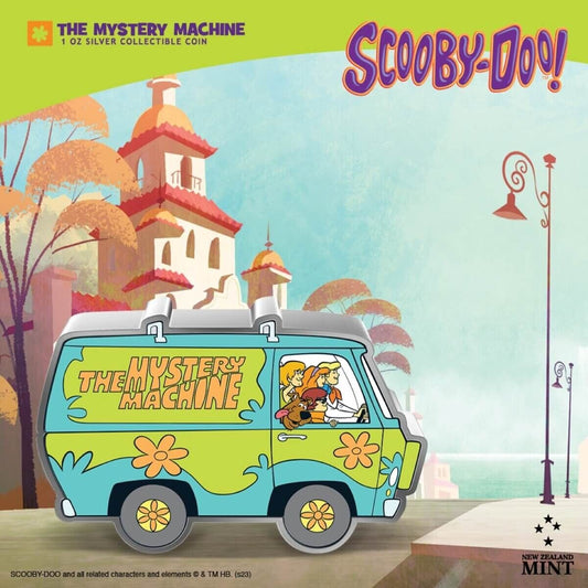 2023 Niue Scooby Doo The Mystery Machine 1oz Silver Colorized Proof Coin Captain’s Chest Bullion