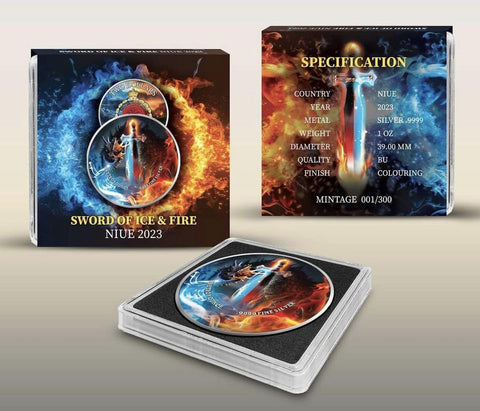 2023 Niue Sword of Truth: Sword of Ice & Fire Edition 1 oz Silver Coin