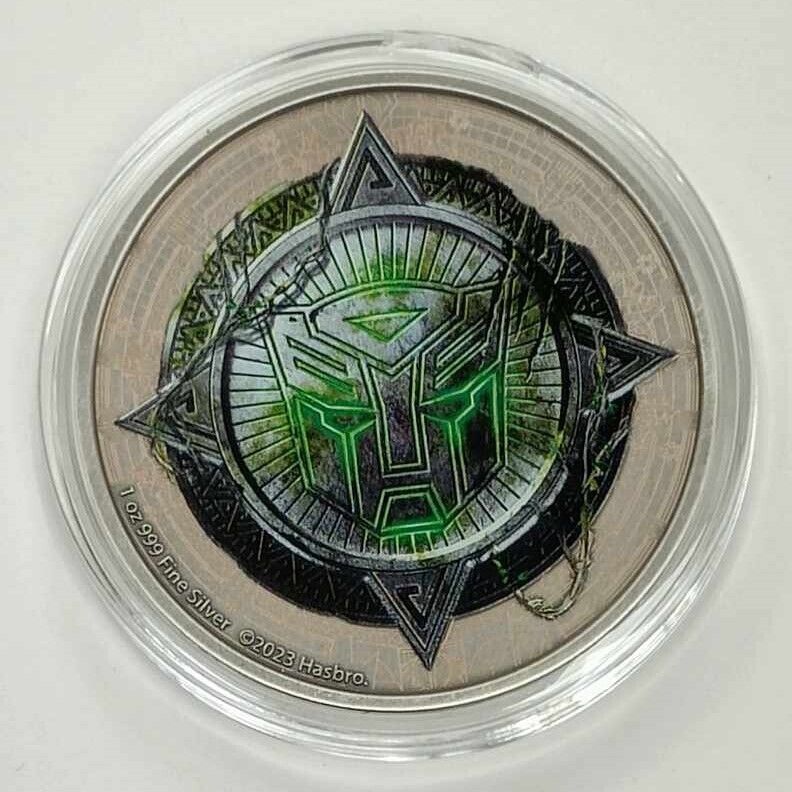 2023 Niue Transformers Rise of the Beasts 1oz .999 Fine Silver Coin Colorized Captain’s Chest Bullion