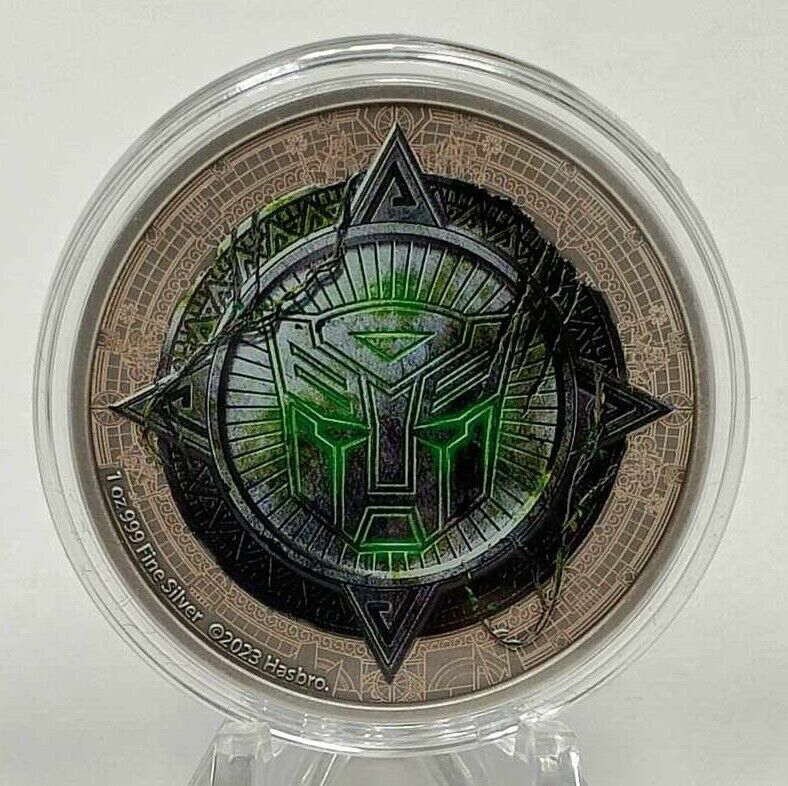 2023 Niue Transformers Rise of the Beasts 1oz .999 Fine Silver Coin Colorized Captain’s Chest Bullion