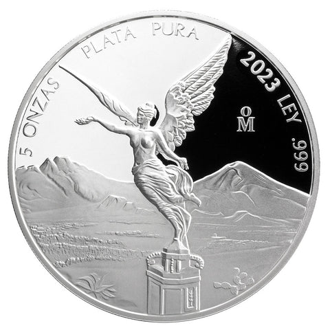 2023 Proof Silver Mexican Libertad Onza 5 oz