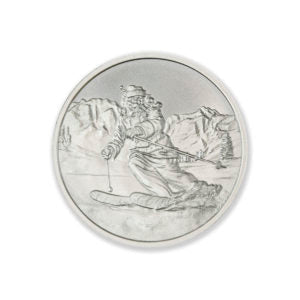 2023 Skiing Santa 1 Troy Ounce 39mm Silver Round Captain’s Chest Bullion