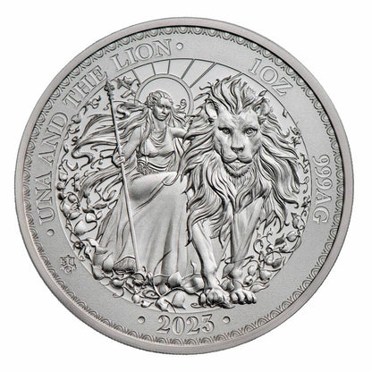 Graded 2023 St. Helena Una and the Lion 1oz Silver BU Coin*