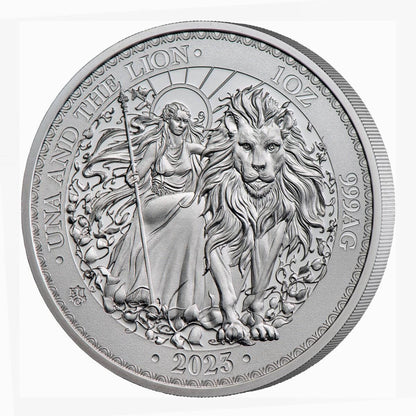 *Graded 2023 St. Helena Una and the Lion 1oz Silver BU Coin*