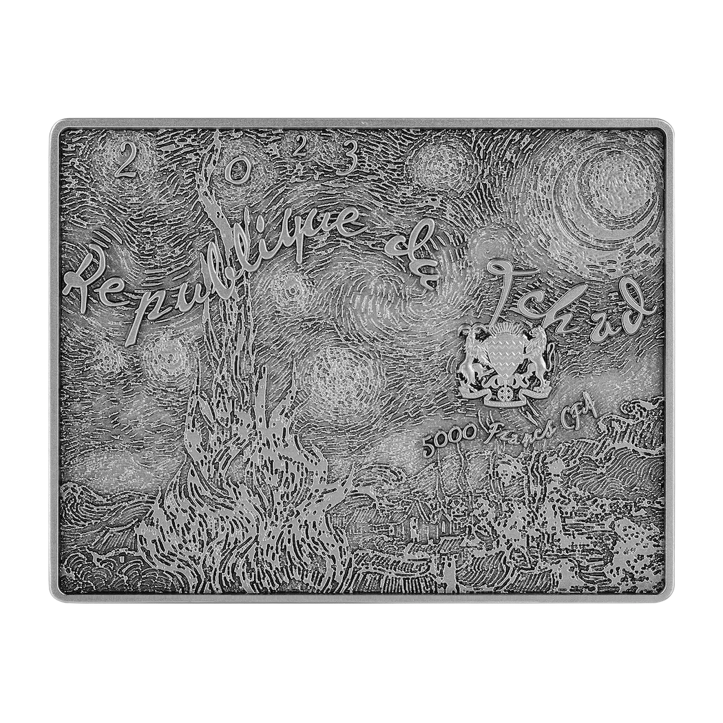 The Starry Night by Vincent van Gogh 15oz Color Silver Copper Core Coin