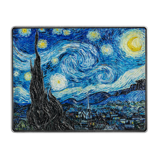 The Starry Night by Vincent van Gogh 15oz Color Silver Copper Core Coin