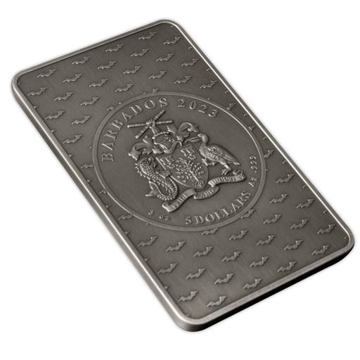 2023 Barbados 3 oz Silver THE BATMAN Defending Gotham Varnish Bar - Captain’s Chest Bullion