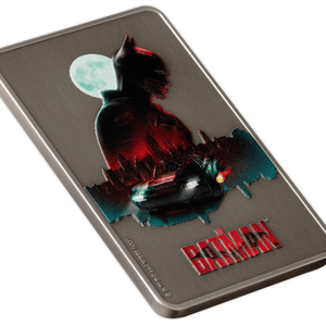 2023 Barbados 3 oz Silver THE BATMAN Defending Gotham Varnish Bar - Captain’s Chest Bullion