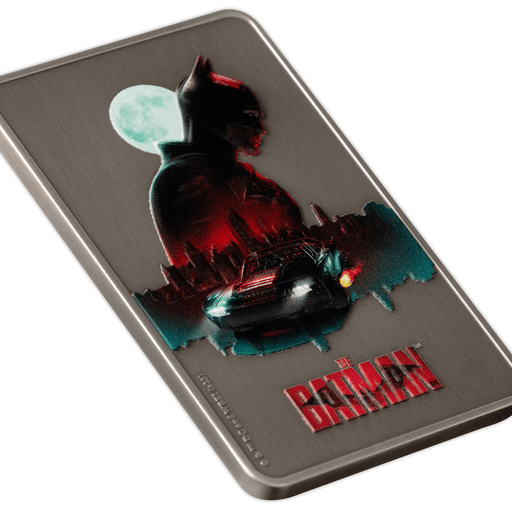 2023 Barbados 3 oz Silver THE BATMAN Defending Gotham Varnish Bar - Captain’s Chest Bullion