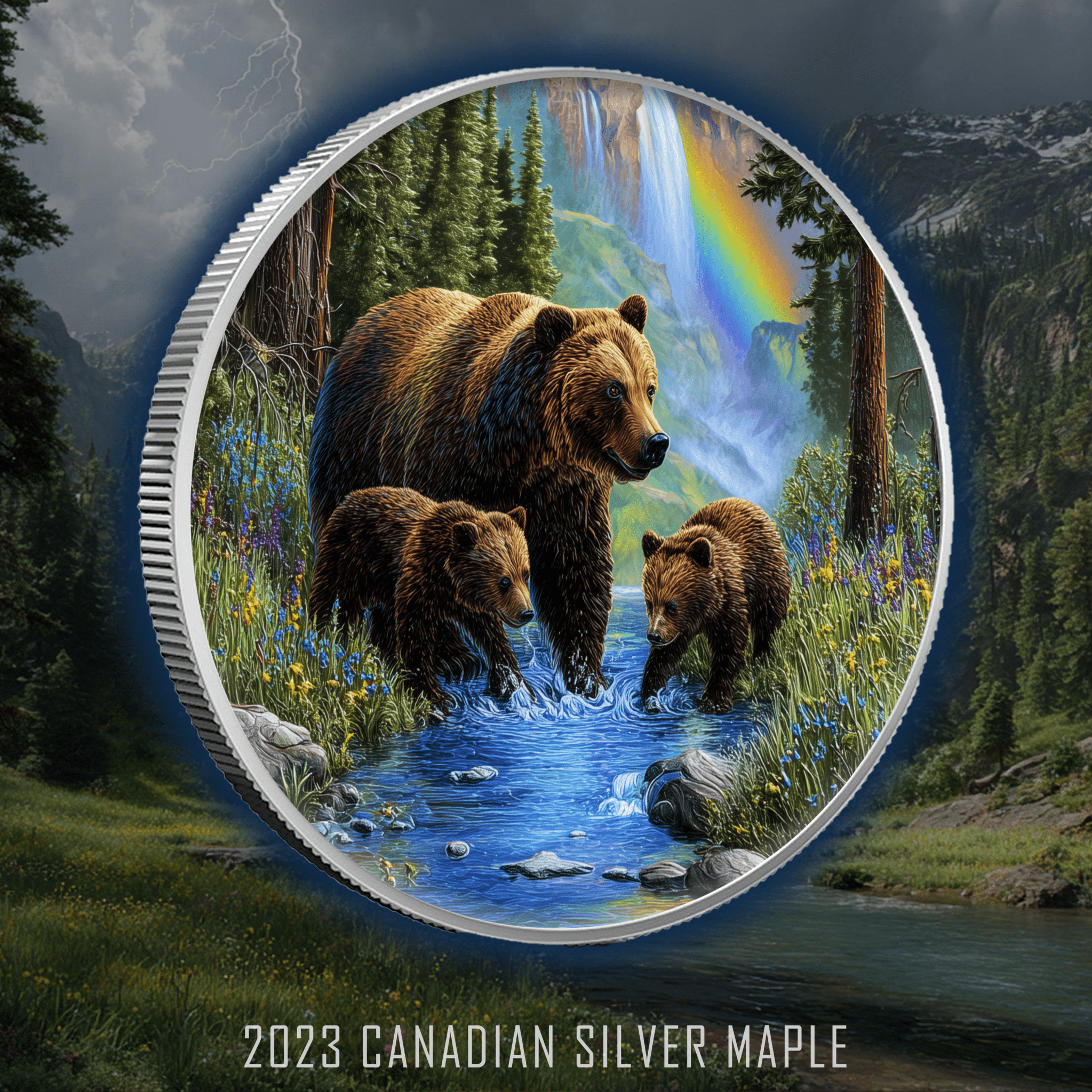 2023 Canada Maple Predator Grizzly Bear 1oz .9999 Silver Coin - Captain’s Chest Bullion