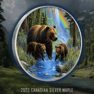 2023 Canada Maple Predator Grizzly Bear 1oz .9999 Silver Coin - Captain’s Chest Bullion