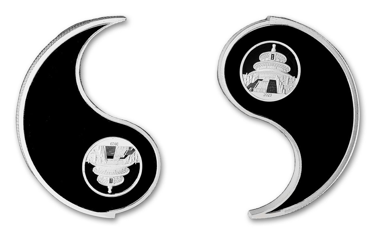 2023 China 1 - oz Silver Black Unicorn Split - Coin Proof - Captain’s Chest Bullion