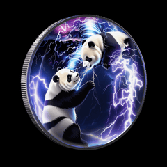 2023 China Panda “Supercell” Storm 1oz .999 Silver Colorized Coin