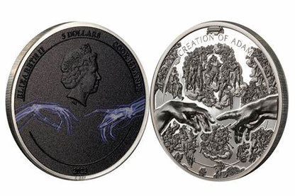 2023 cook Island  X ray  creation Of Adam Pf 70 Ultra Cameo Captain’s Chest Bullion