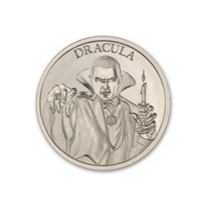 2023 intaglio Dracula  Vintage Horror Series  1 Troy Ounce  39mm Captain’s Chest Bullion
