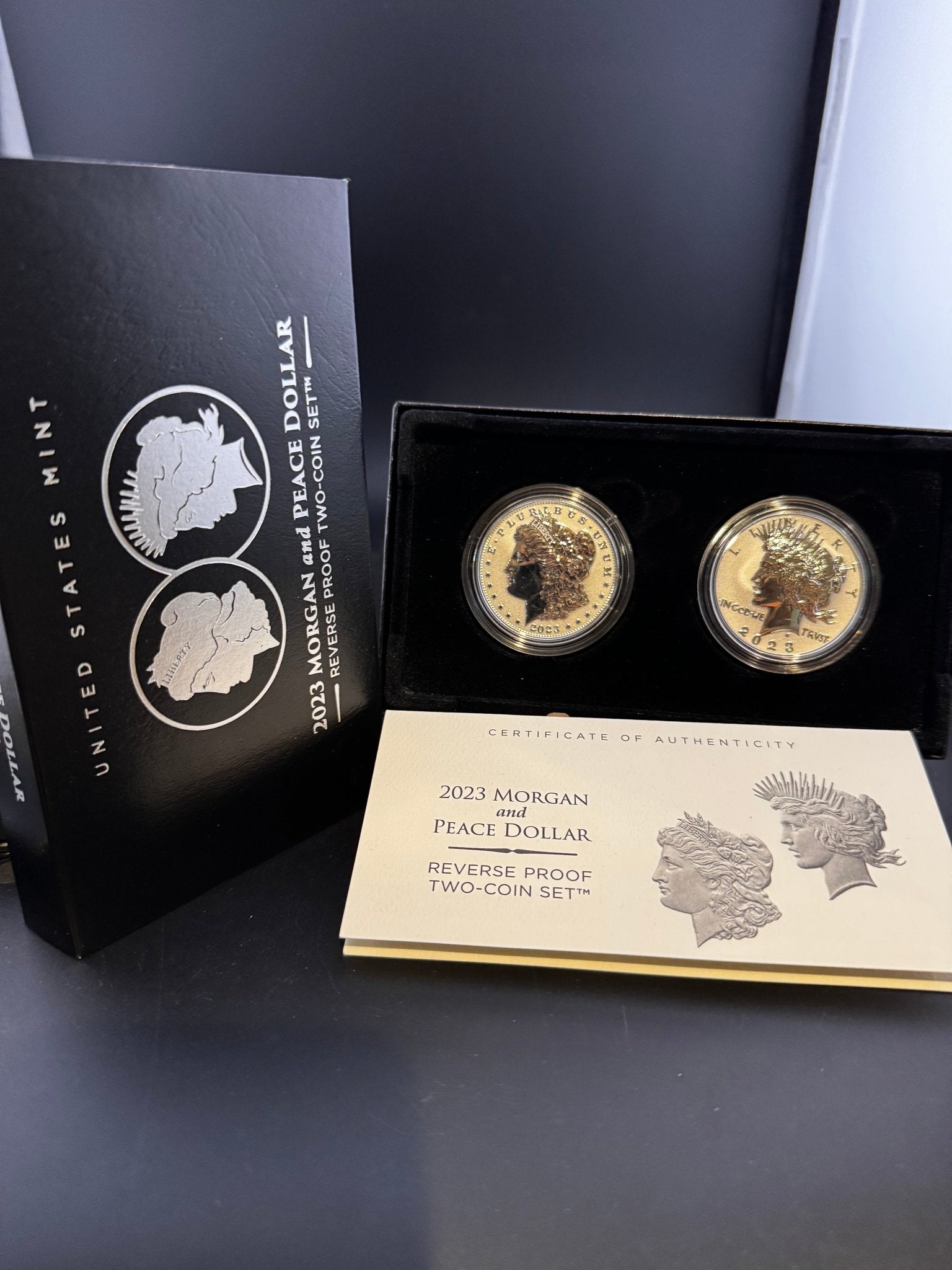 2023 Morgan & Peace Dollar S - Mint Reverse Proof 2 Coin Set - Captain’s Chest Bullion